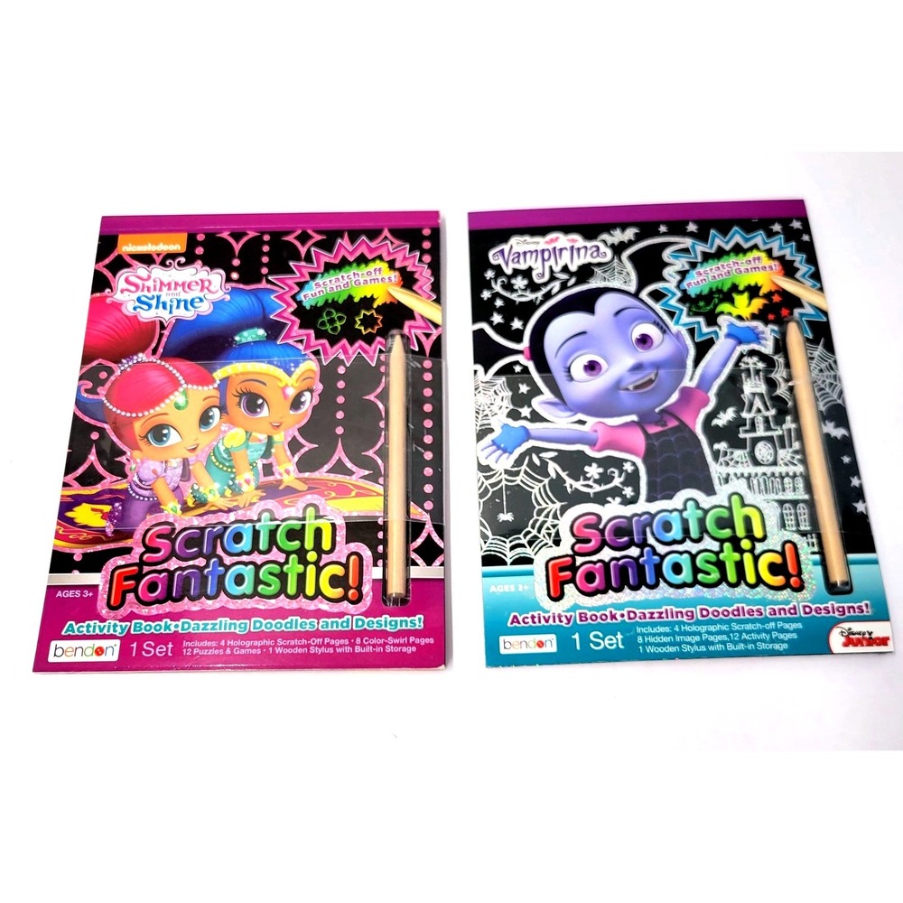 Shimmer Shine Vampirina Scratch Fantastic‎ Activity Book Set Bendon